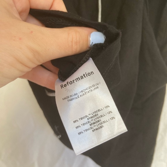 Reformation Lydia Knit Two Piece Pencil Skirt and Tank Top in Black Size Large - Picture 11 of 16